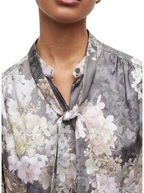 All Saints Toni Venetia Tie Neck Blouse
